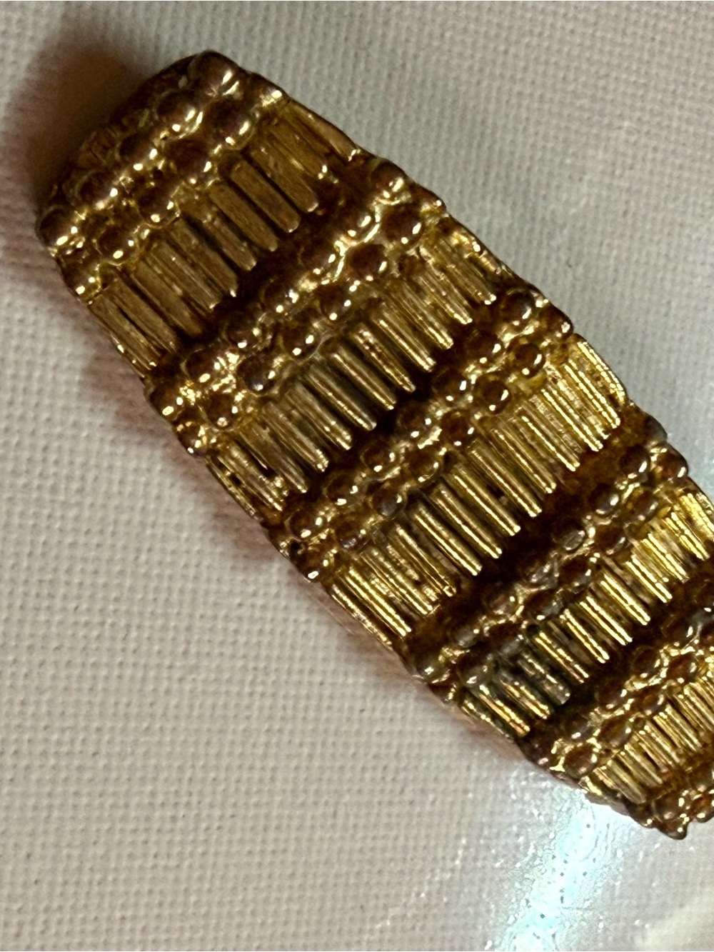Vintage Gold Tone Textured Brooch *HAS WEAR*- Women's Jewelry